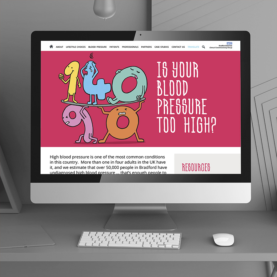 NHS Braford Blood Pressure Website by Cube Creative