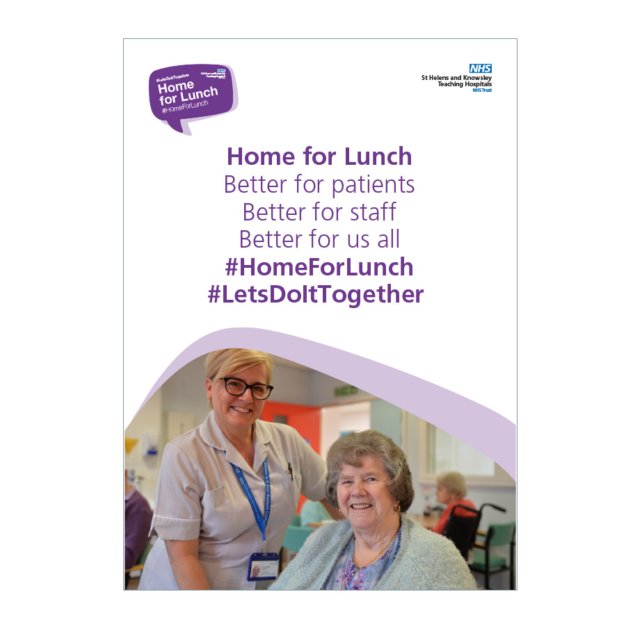 Home for lunch. Better for patients, better for staff, better for us all.
